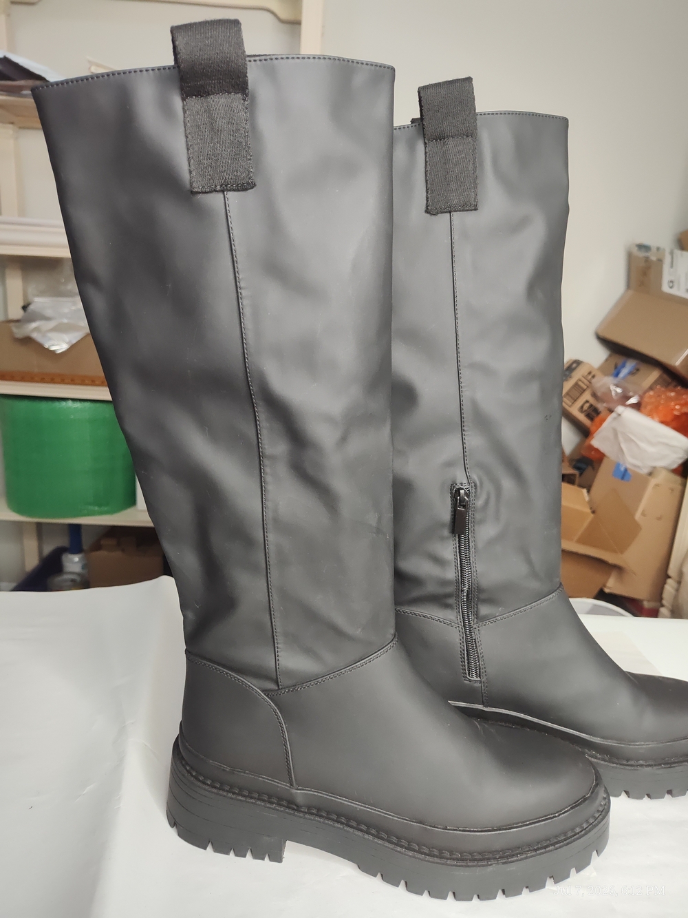 Classic Black Women's Heeled Tall Boots